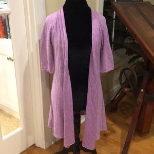 Eileen Fisher Open Front Handkerchief Hem Sweater